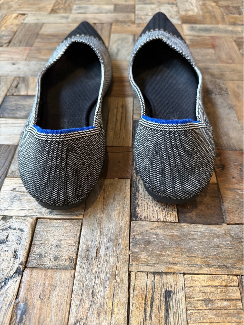 Rothy’s The Point Gray Mist CapToe Ballet Flats Size 9 - Picture 3 of 9